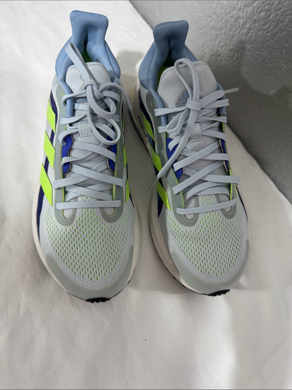 adidas Light Blue and Neon Yellow Accent Running Shoes - Picture 3 of 10